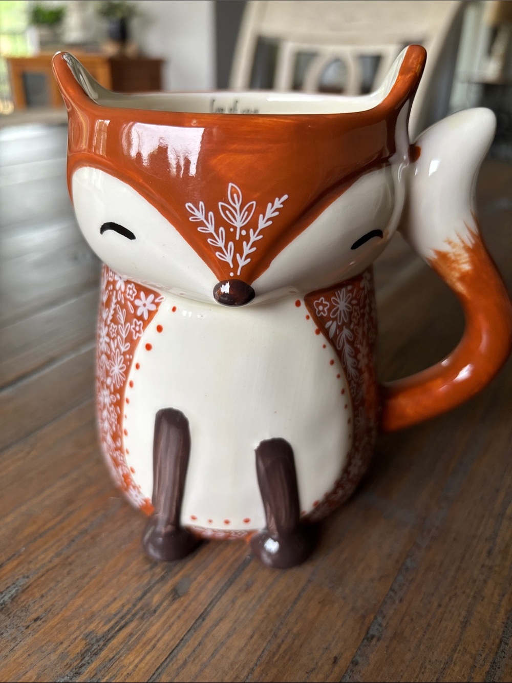 Natural Life ceramic fox mug